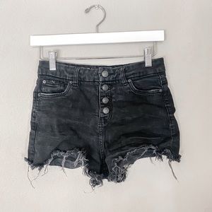 Black/dark grey jean shorts